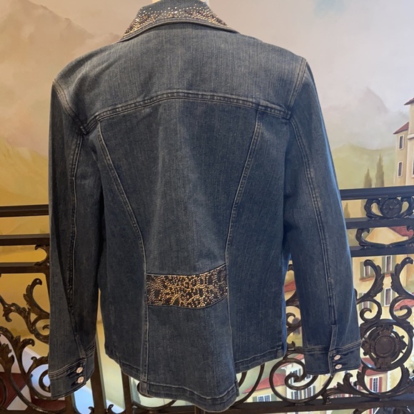 Christine Alexander jean jacket Swarovski crystals - Picture 5 of 10